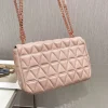 MK small fragrant style sheepskin bag chain pink Size: 25CmX16cmX8.5cm