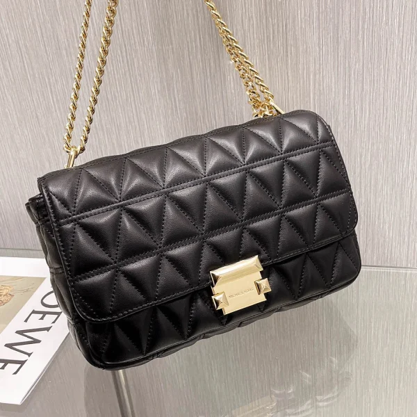 MK Sheepskin Bag Black Size: 25CmX16cmX8.5cm