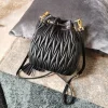 Matelasse metal chain shoulder strap with zipper pocket size: 17 2.5 9 Length: 115cm