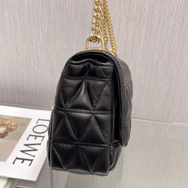 MK Sheepskin Bag Black Size: 25CmX16cmX8.5cm