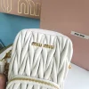 Matelasse metal chain shoulder strap with zipper pocket size: 17 2.5 9 Length: 115cm