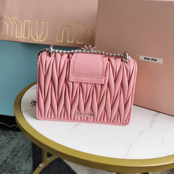 Miu Miu cherry blossom pink Model: 5BD084# size: 20, 5.5, 12