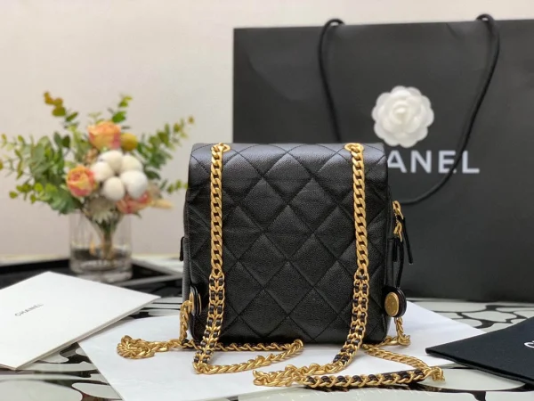 Black Vintage Backpack Size:20x19x8cm