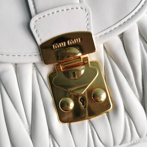 miu miu bronze metal white Model: 5BH188 size: L16.5, H24, W6.5