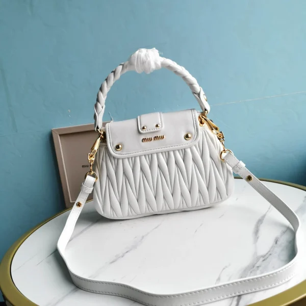 miu miu bronze metal white Model: 5BH188 size: L16.5, H24, W6.5