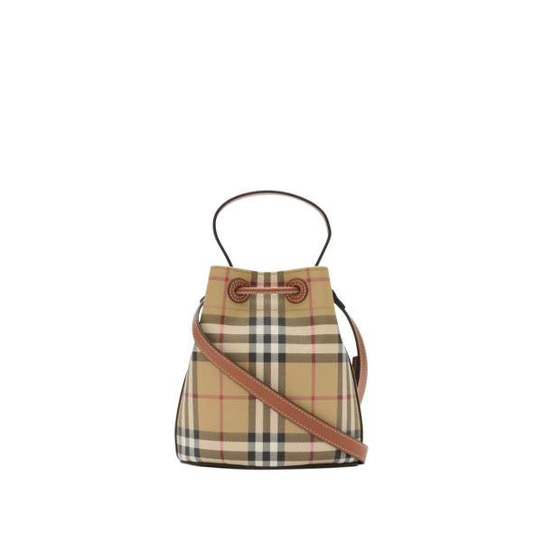 Mini Check Bucket Bag