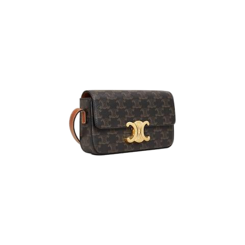 SHOULDER BAG CLAUDE IN Triomphe canvas and calfskin