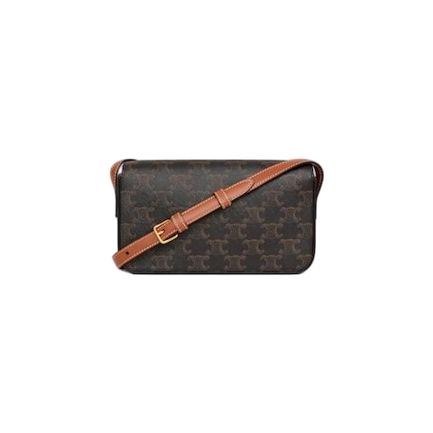 SHOULDER BAG CLAUDE IN Triomphe canvas and calfskin